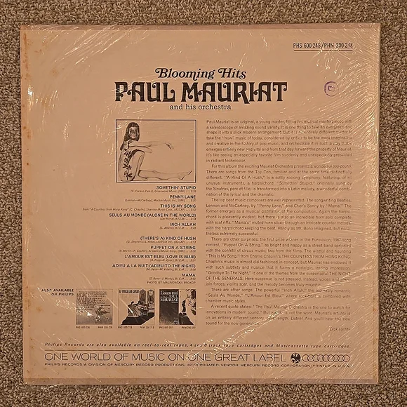 Paul Mauriat and his Orchestra - “Blooming Hits” 1969 - Picture 2 of 6